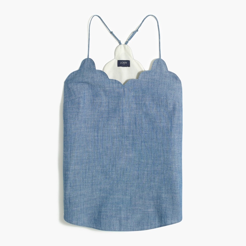 NWT J. Crew Chambray Tank Top Size 8